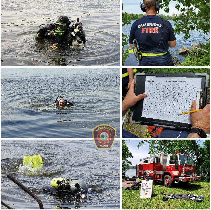 Dive Rescue certification training 7June2022 collage