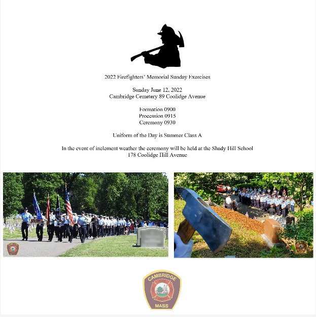 Firefighters Memorial Sunday 2022 save the date