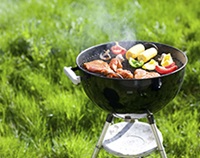 picture of food grilling outside