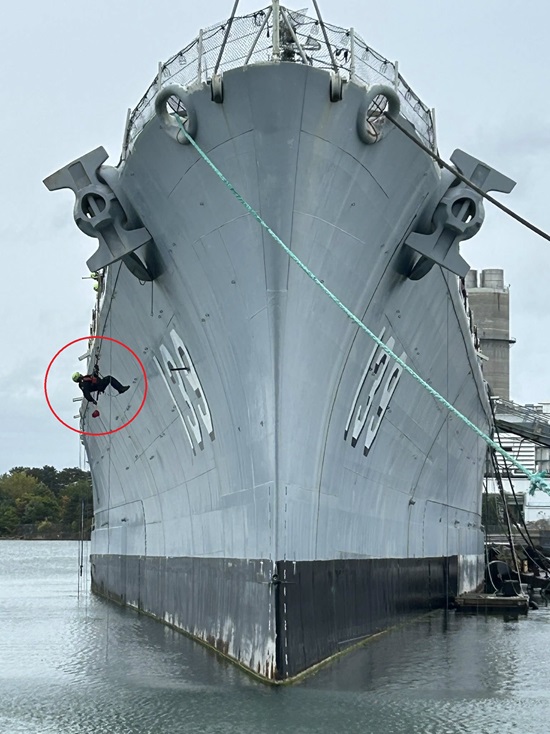 USS Salem Tech Rescue Ex - 8 Oct 2025 - bow