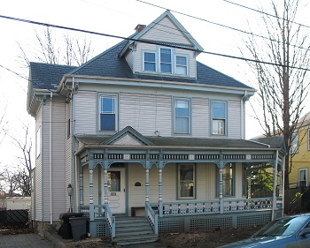 View of 28 Garfield Street prior to painting with historically appropriate colors.
