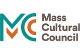Mass Cultural Council color logo 159 pixels wide by 57 pixels high