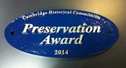 Preservation Award plaque