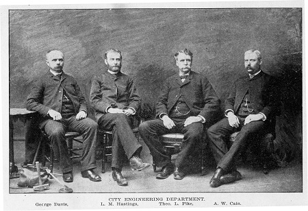 Engineering staff, City of Cambridge, 1896. Collection of the Engineering Department.