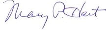 Signature of Mary P. Hart, CIO
