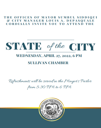 2022 State of the City Poster, April 27, 6pm, Sullivan Chamber