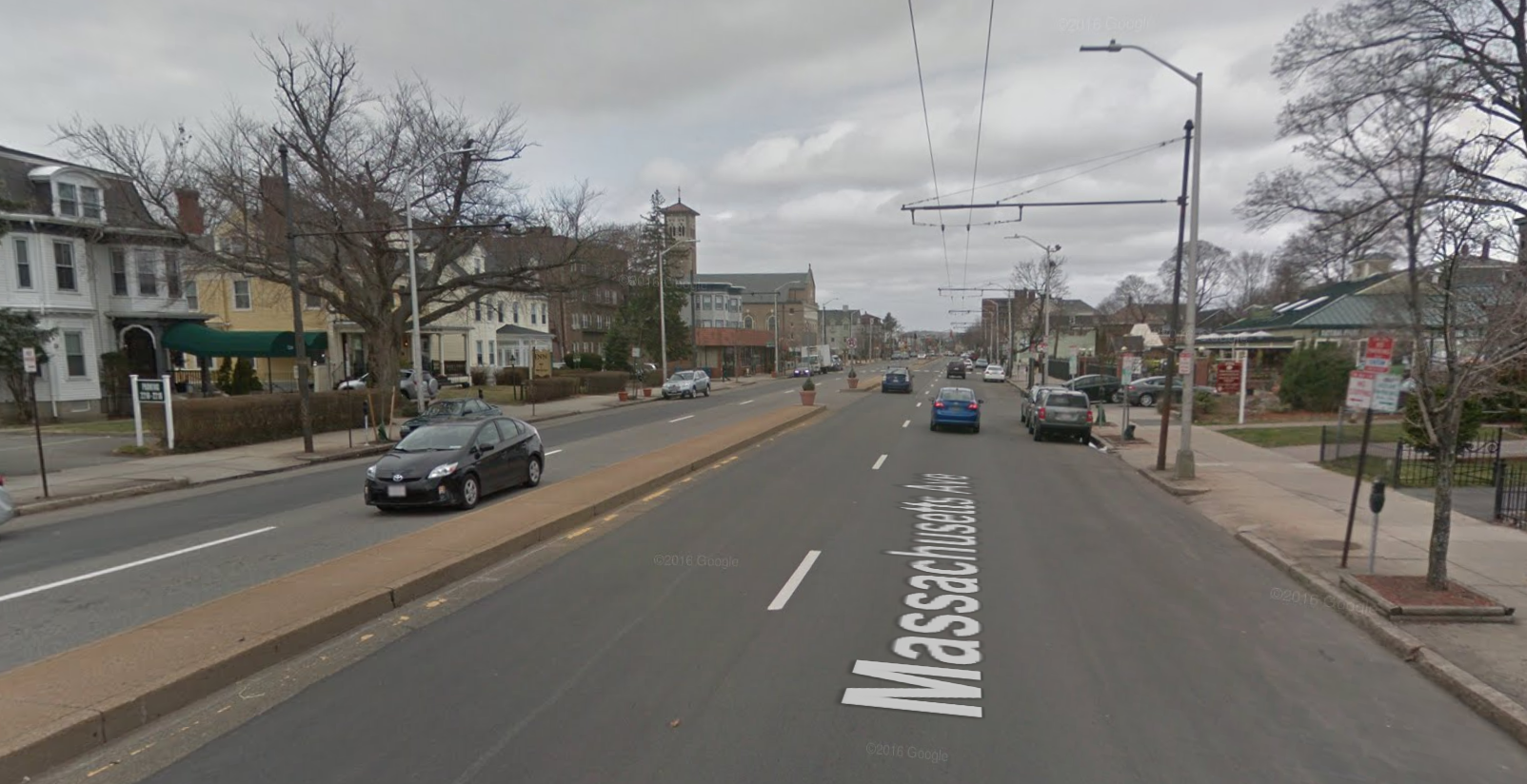 View of Massachusetts Ave north of Porter Square