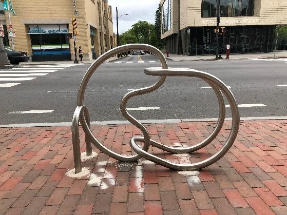 An example of a public art bike rack