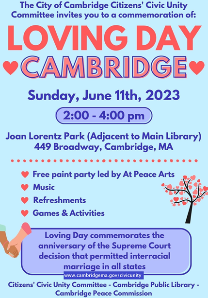 Flyer for Loving Day Cambridge 2023