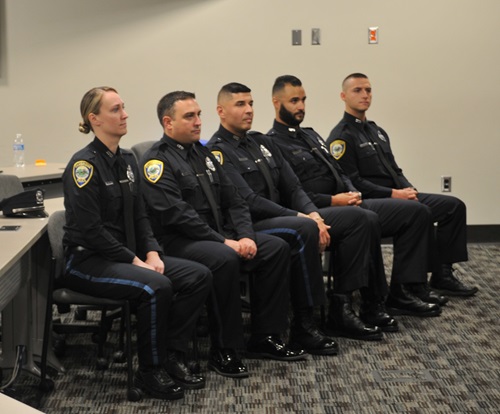 Image of five new officers
