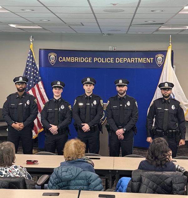 Five new Cambridge Police Officers