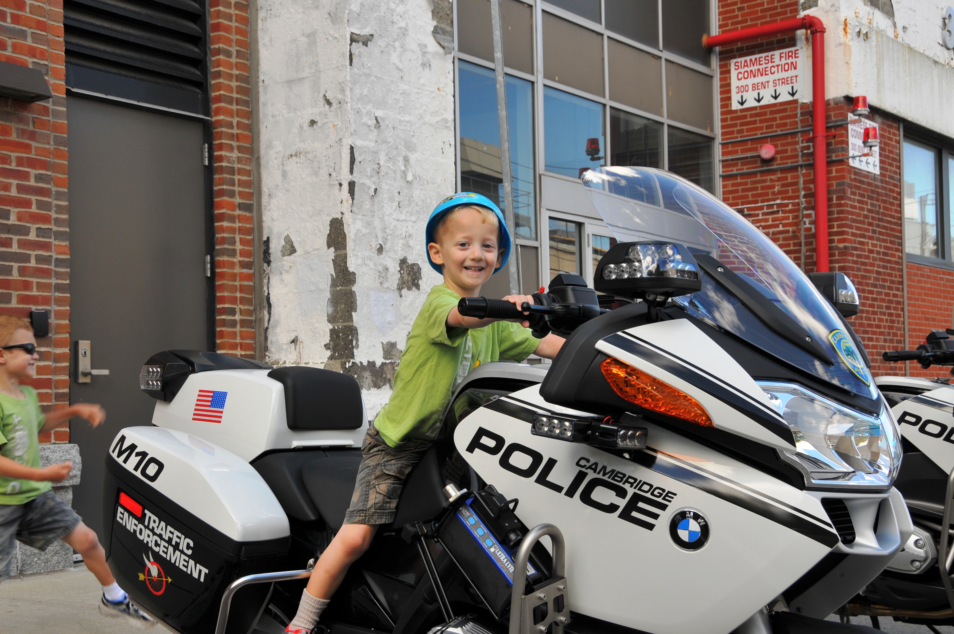 Child on Police Motorcycle
