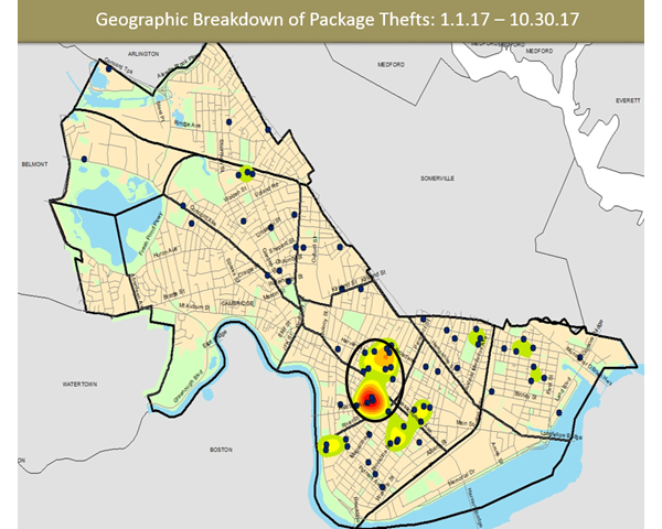 Package Thefts in Cambridge