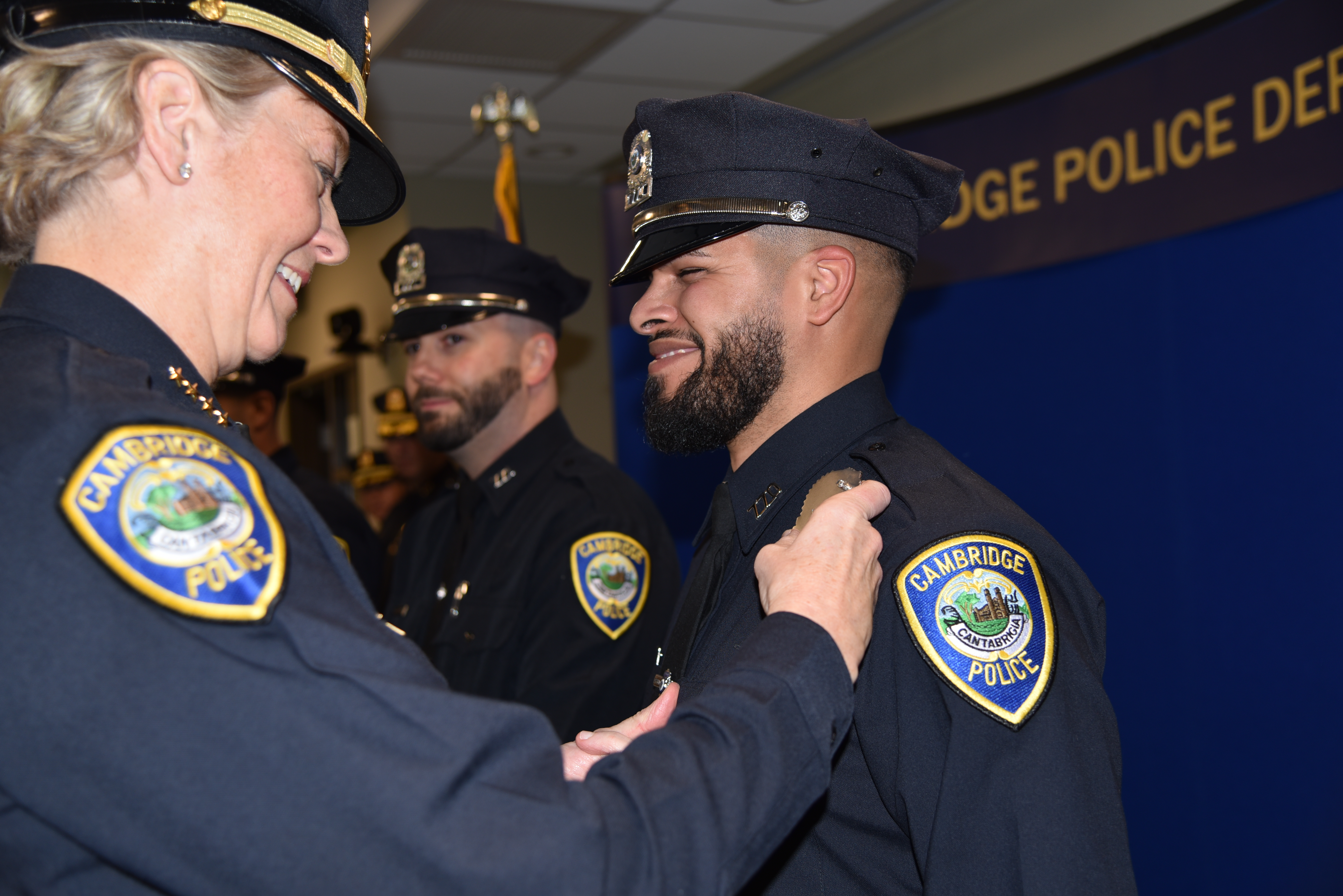 Badge pinning for new officer