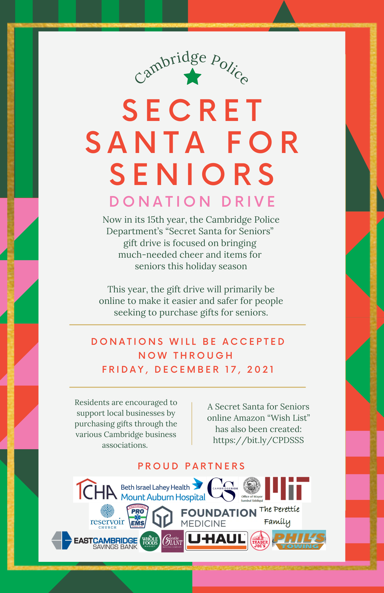 2021 Secret Santa for Seniors Flyer
