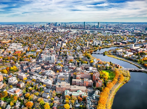 Aerial View of Harvard Square