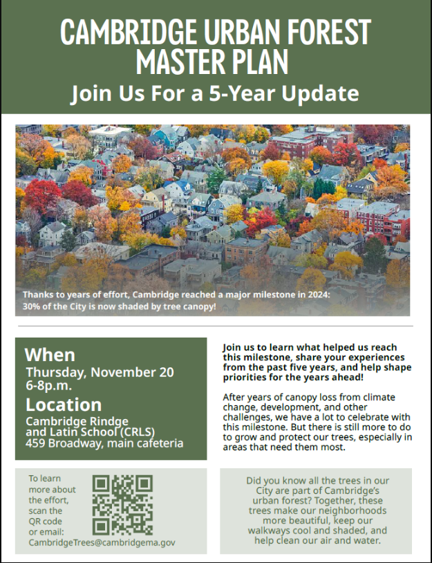 Cambridge Urban Forestry Update 5 Year Update