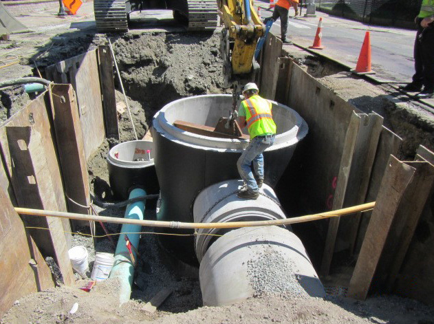 Sewer Main in the Ground
