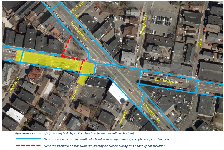 Construction Map of Cambridge St and Antrim St