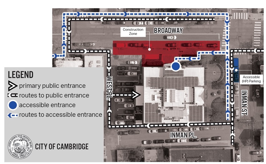 Map of City Hall Annex Entrance