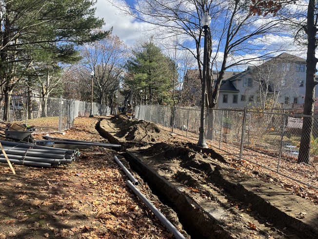 Construction at Linear Park