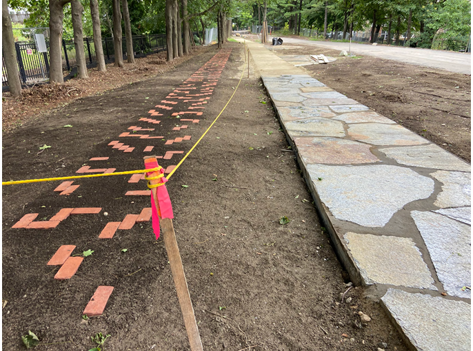Artwork along the secondary path