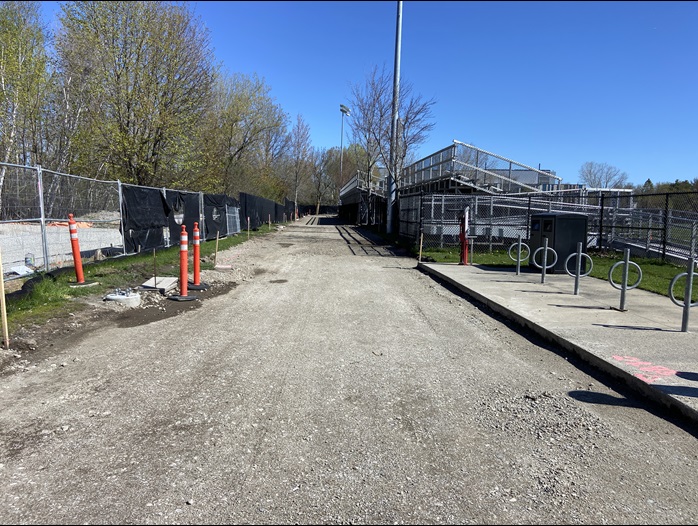 Linear Park path west of Russell Field