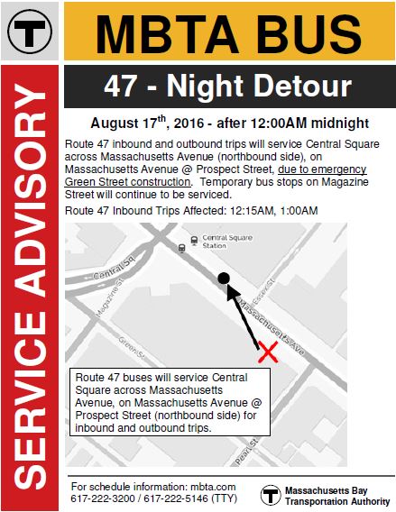 MBTA Detour Map
