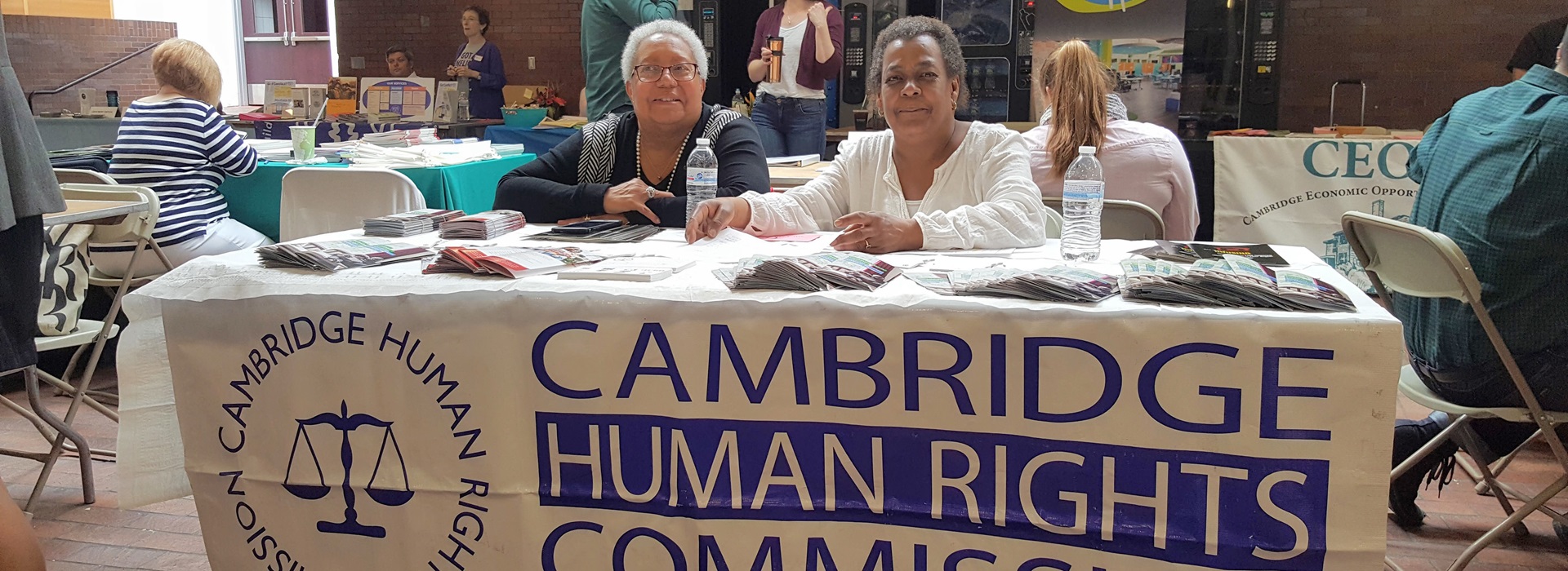 Members of the Human Rights Commission outreaching during the Fair and Affordable Housing Open House event