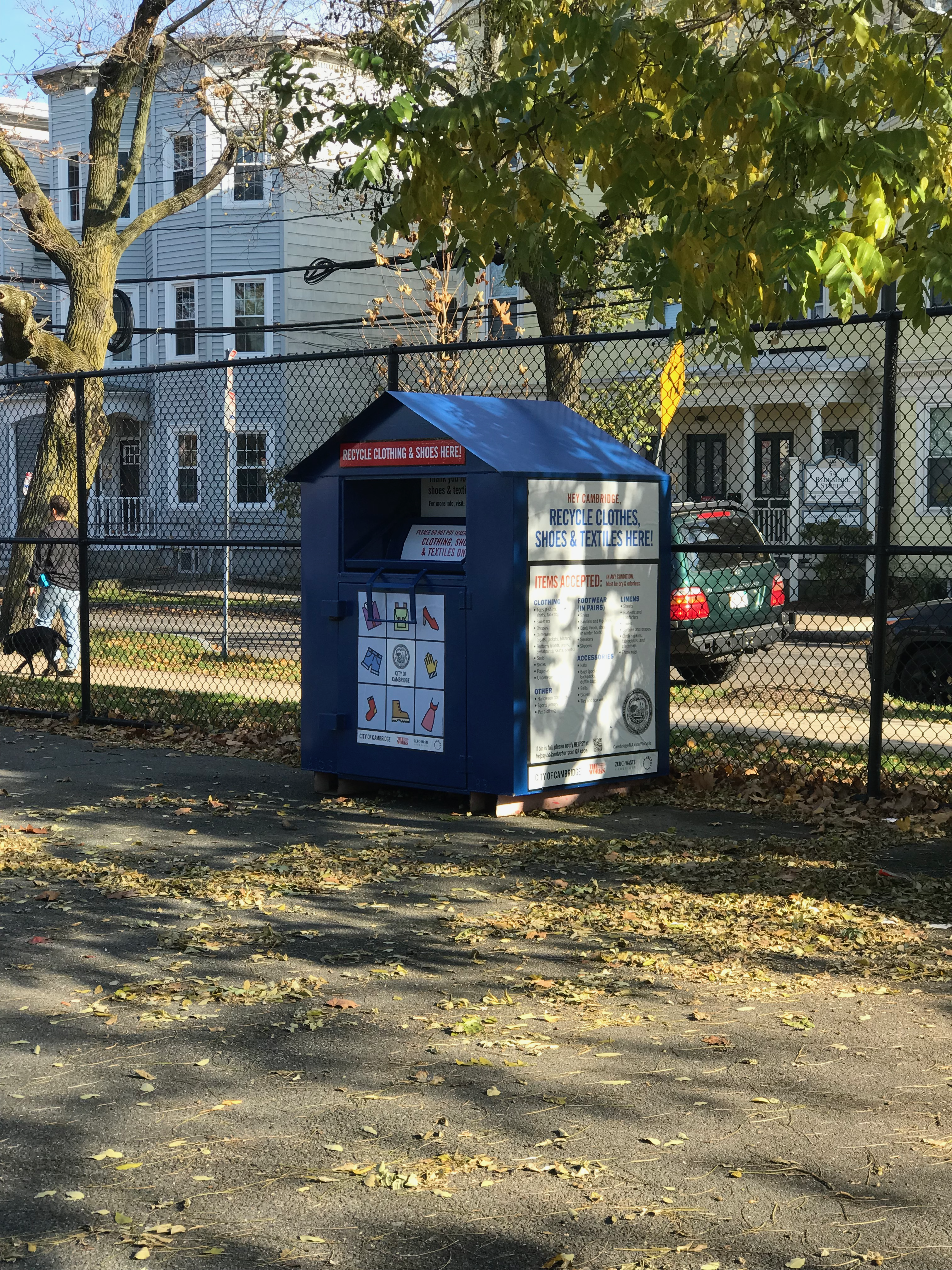 A textile collection box.
