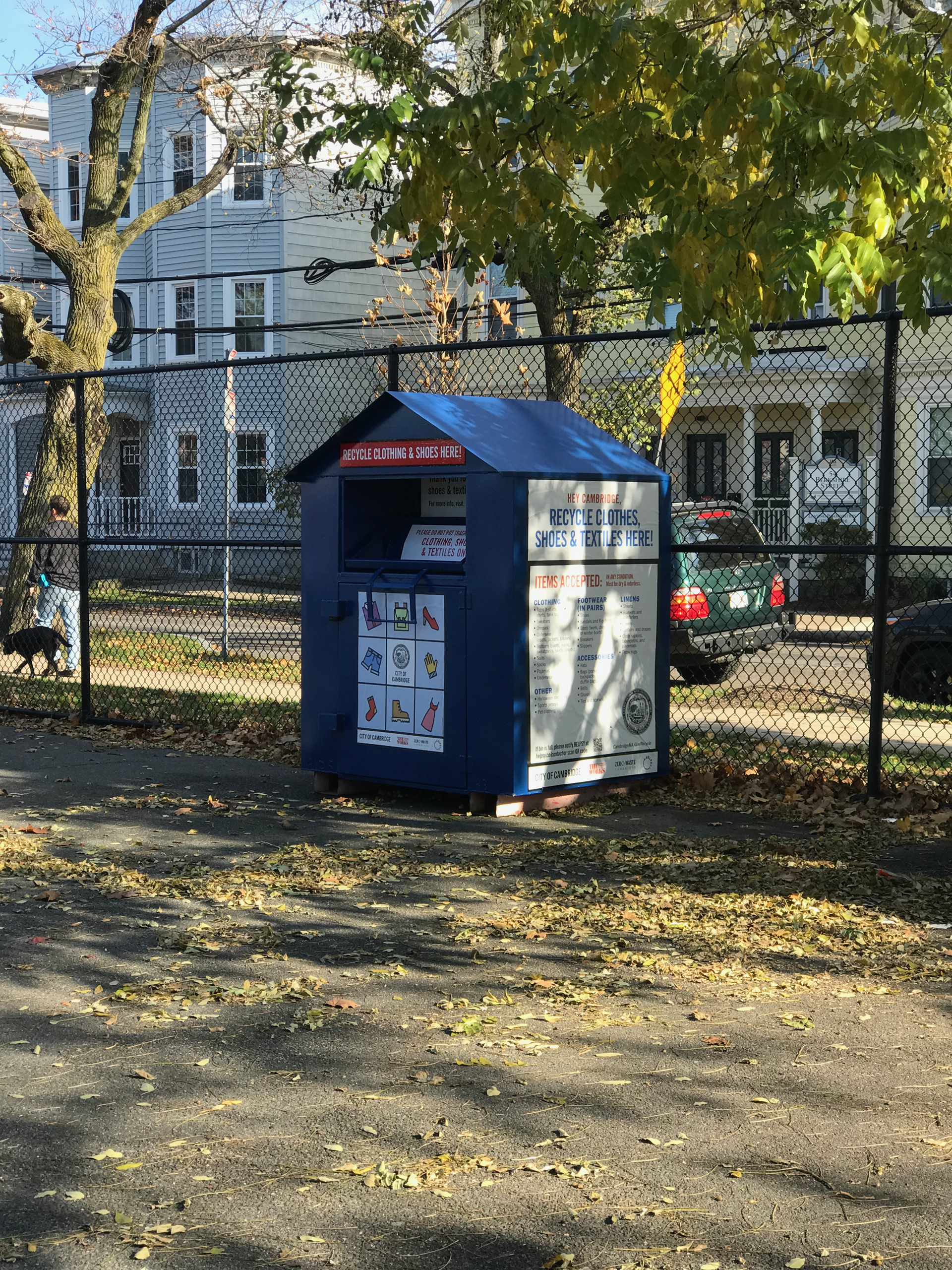 A textile collection box.