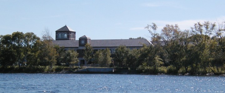 View overlooking the Walter J. Sullivan Water Purification Plant from the Reservoir.