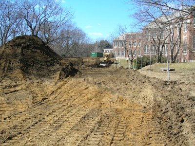 Beginning construction behind Neville Manor.