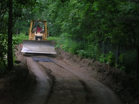 Paths being graded throughout the Northeast Sector.