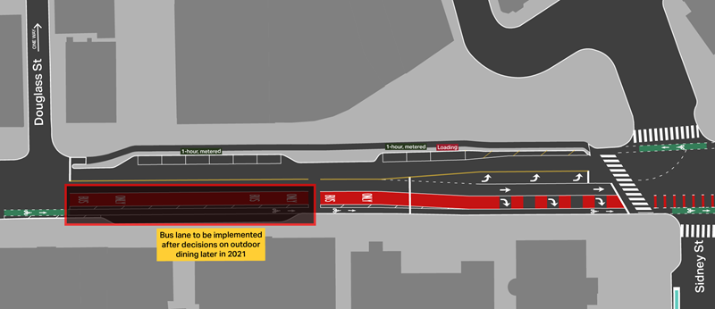 Plan drawing of Massachusetts Avenue from Douglass Street to Sidney Street