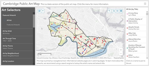 Public Art Map Screenshot Image