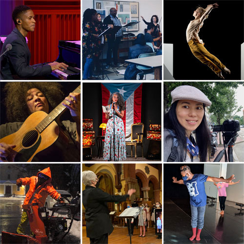 Portraits of 2022 Cambridge Arts grant winners.