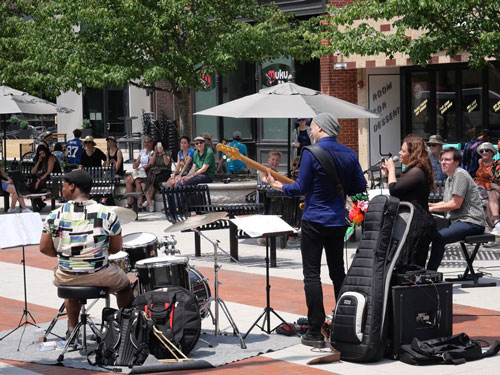 Receita de Samba performed a free Cambridge Arts Summer In The City concert of Brazilian music at Cambridge's Jill Brown-Rhone Park in the Central Square Cultural District on July 6.
