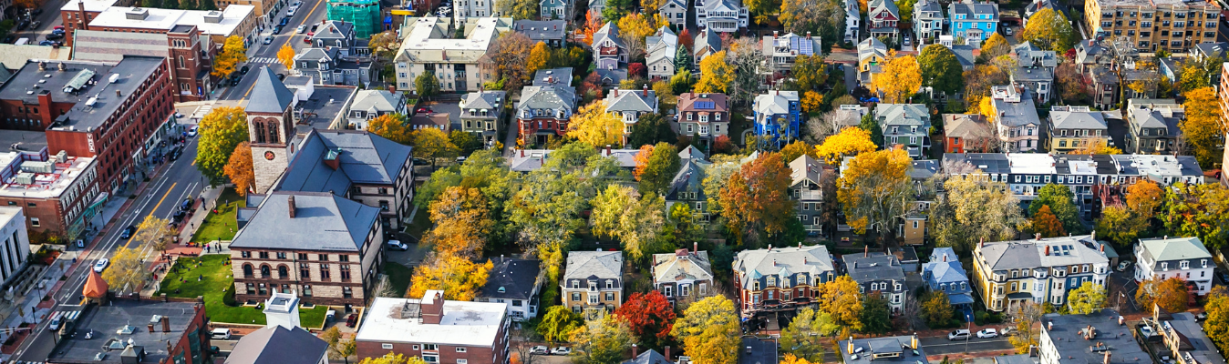 Aerial View of City Hall and Central Sq