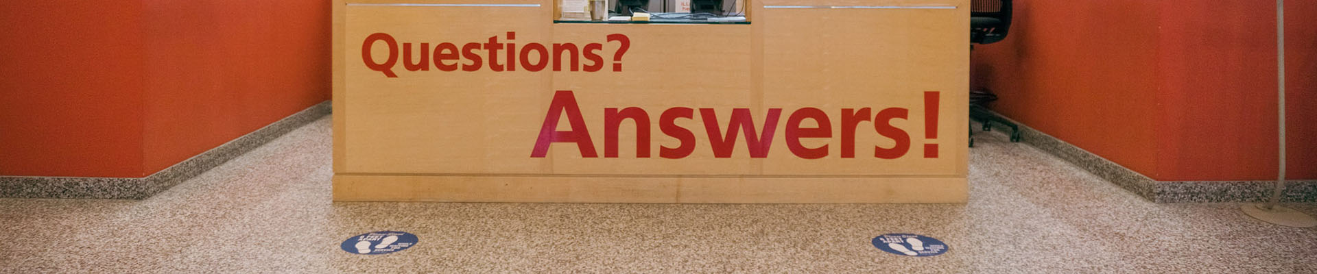 Photo of the Q&A Desk at the Main Library