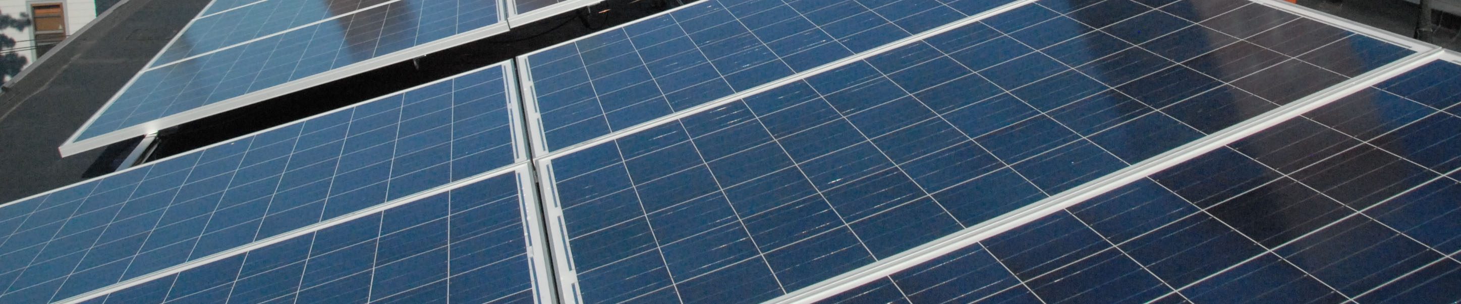 Photograph of rooftop photovoltaic panels