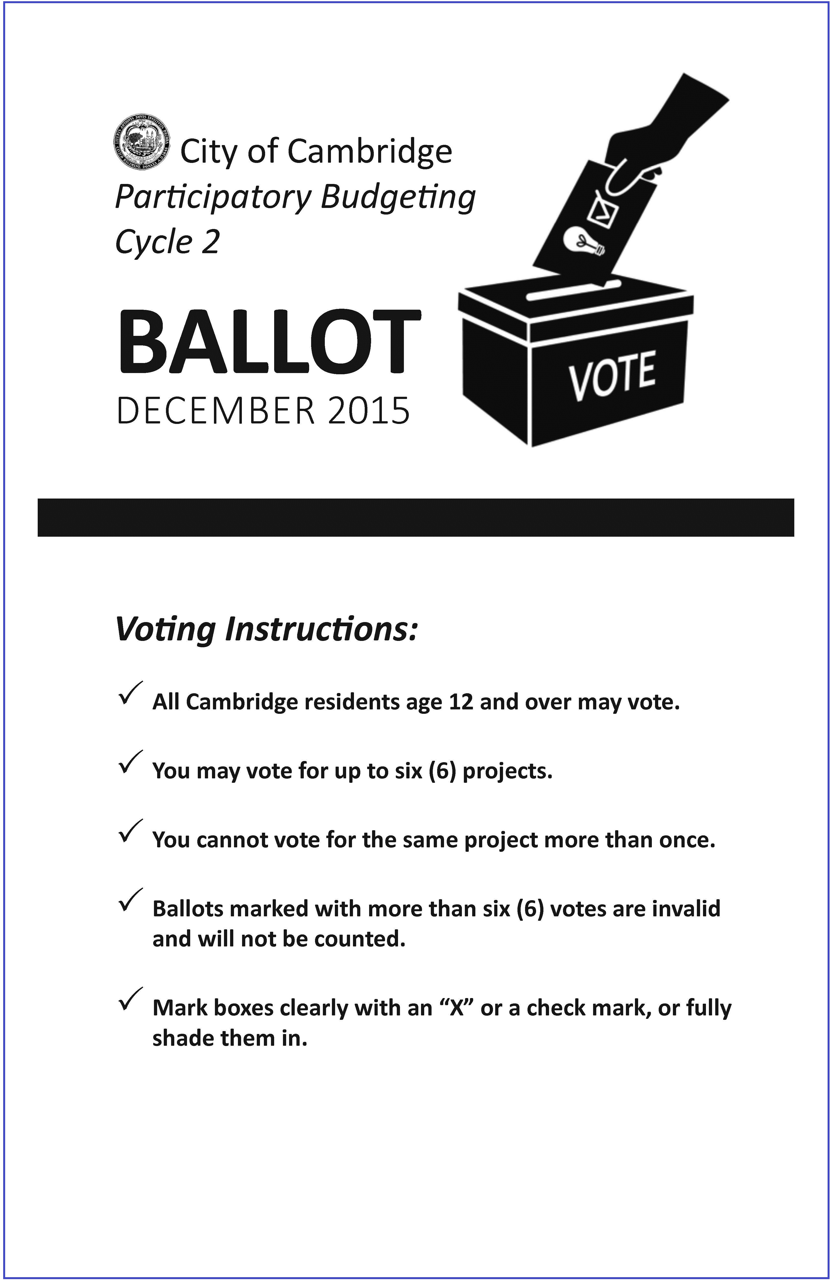 PB Cycle 2 Ballot Instructions