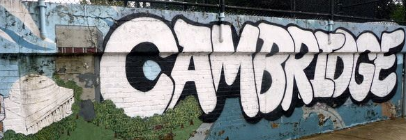 The North Cambridge Mural when it was freshly-painted